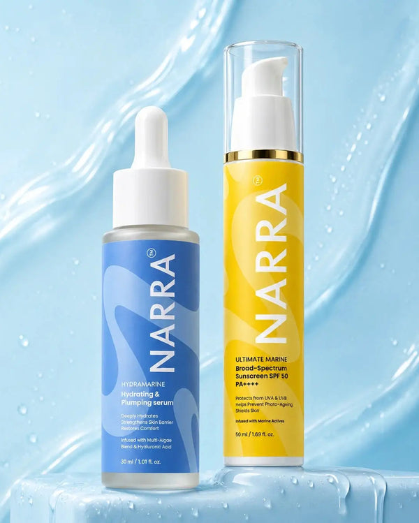 The Hydrate & Protect Chapter: HydraMarine Hydrating Serum (30ml) + Ultimate Marine Sunscreen SPF 50 (50g)