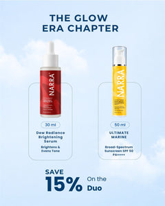 NARRA Glow Era Chapter – glow-boosting serum and sunscreen combo for radiant skin