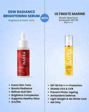 NARRA Glow Era Chapter – glow-boosting serum and sunscreen combo for radiant skin