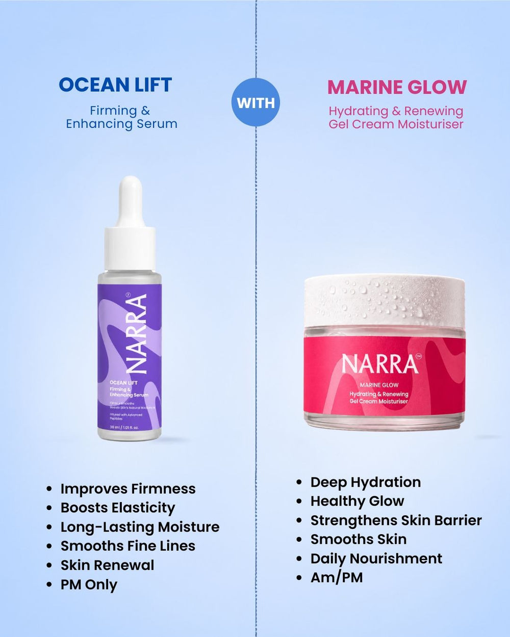 NARRA Glow Up While You Sleep Chapter – night routine combo for overnight glow and repair