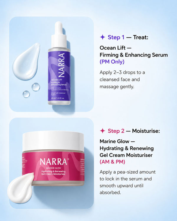 NARRA Glow Up While You Sleep Chapter – night routine combo for overnight glow and repair