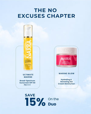 NARRA No Excuses Chapter – simple everyday marine skincare combo for busy routines