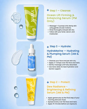 NARRA Soft Launch Trio – essential marine skincare combo to start your routine