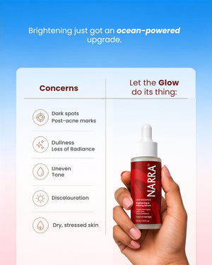 NARRA Dew Radiance – brightening marine serum for dull, uneven skin tone