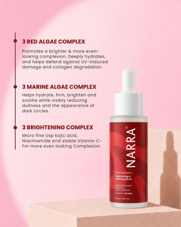 NARRA Dew Radiance – brightening marine serum for dull, uneven skin tone