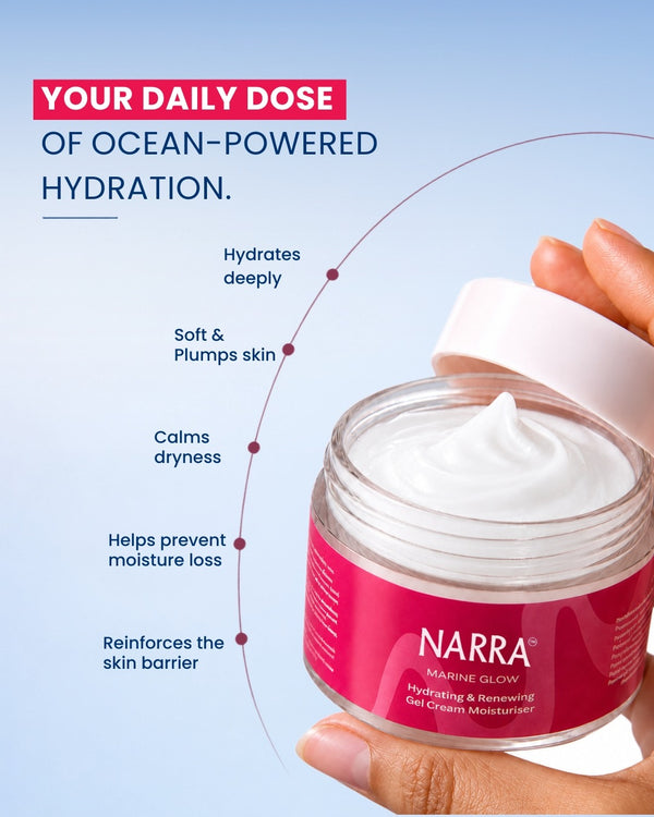 NARRA Marine Glow – lightweight hydrating gel-cream moisturiser for daily glow