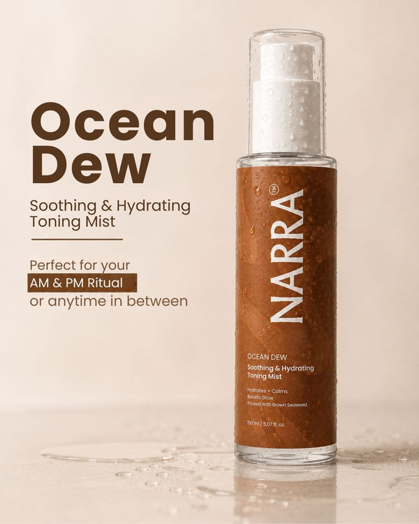NARRA Ocean Dew – soothing marine toning mist for hydrated, balanced Indian skin
