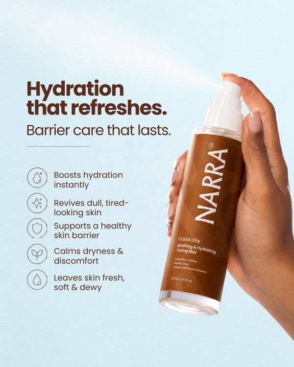 NARRA Ocean Dew – soothing marine toning mist for hydrated, balanced Indian skin