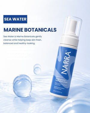 NARRA Sea Balance – purifying marine foaming face wash that deep-cleans and controls oil for oily skin